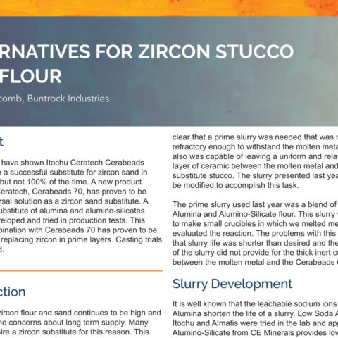 Alternatives for Zircon Stucco and Flour