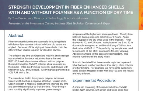 Strength Development in Fiber Enhanced Shells with and Without Polymer as a Function of Dry Time