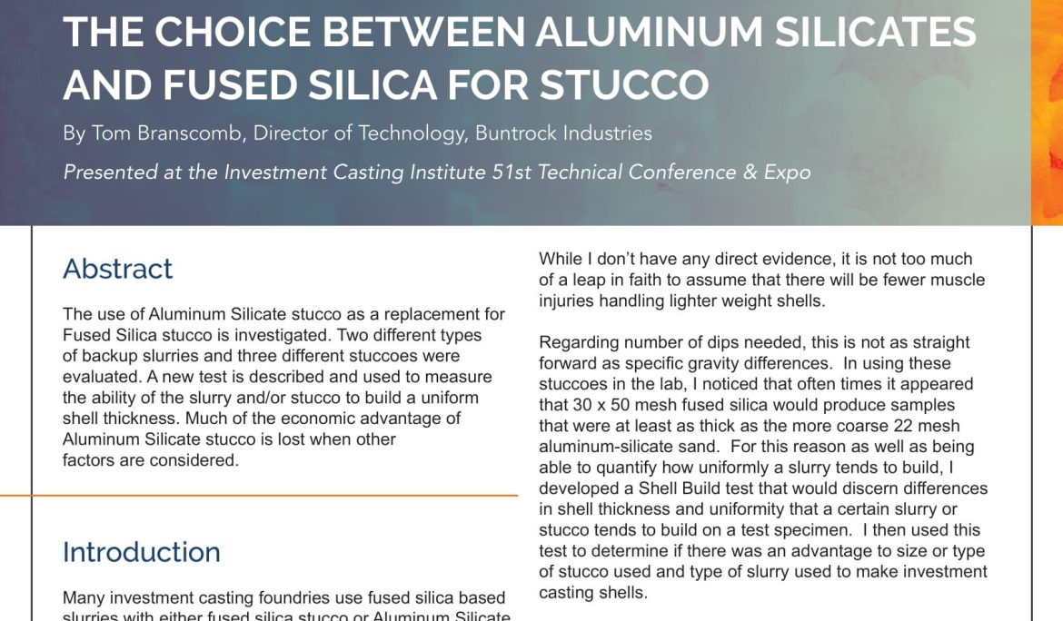 The Choice Between Aluminum Silicates and Fused Silica for Stucco